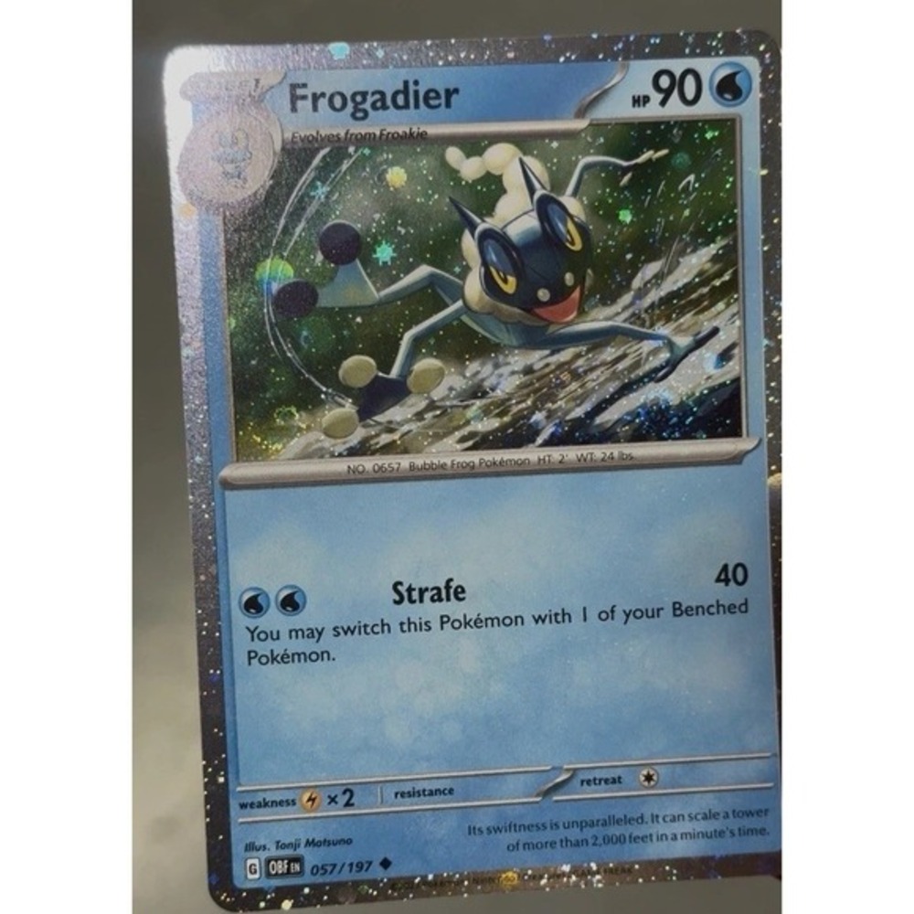 057/197 frogadier double swirl🌀 cosmos holo promo Fart 🌀‎ NM